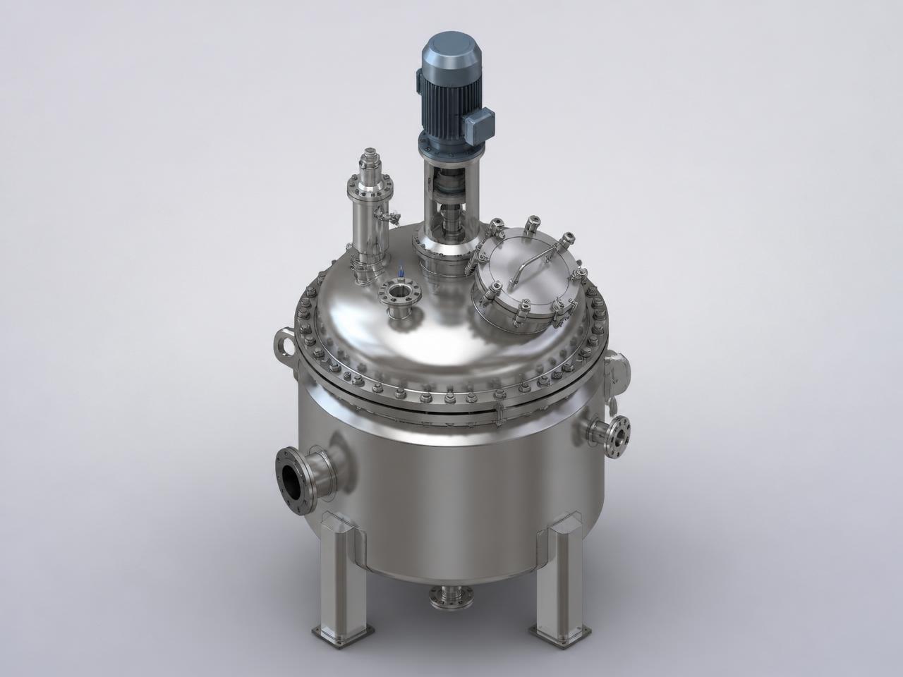 SolidWorks 3D reactor model